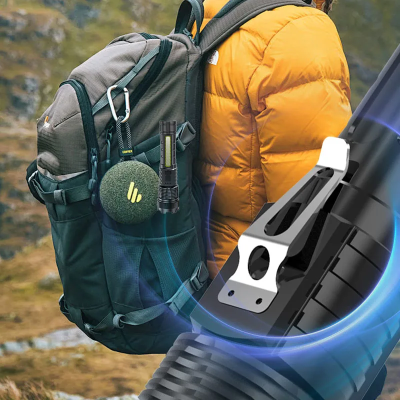 Super Powerful Flashlights USB Rechargeable LED Flashlight Ultra Powerful Flashlight With COB Side Light Camping Fishing Lantern