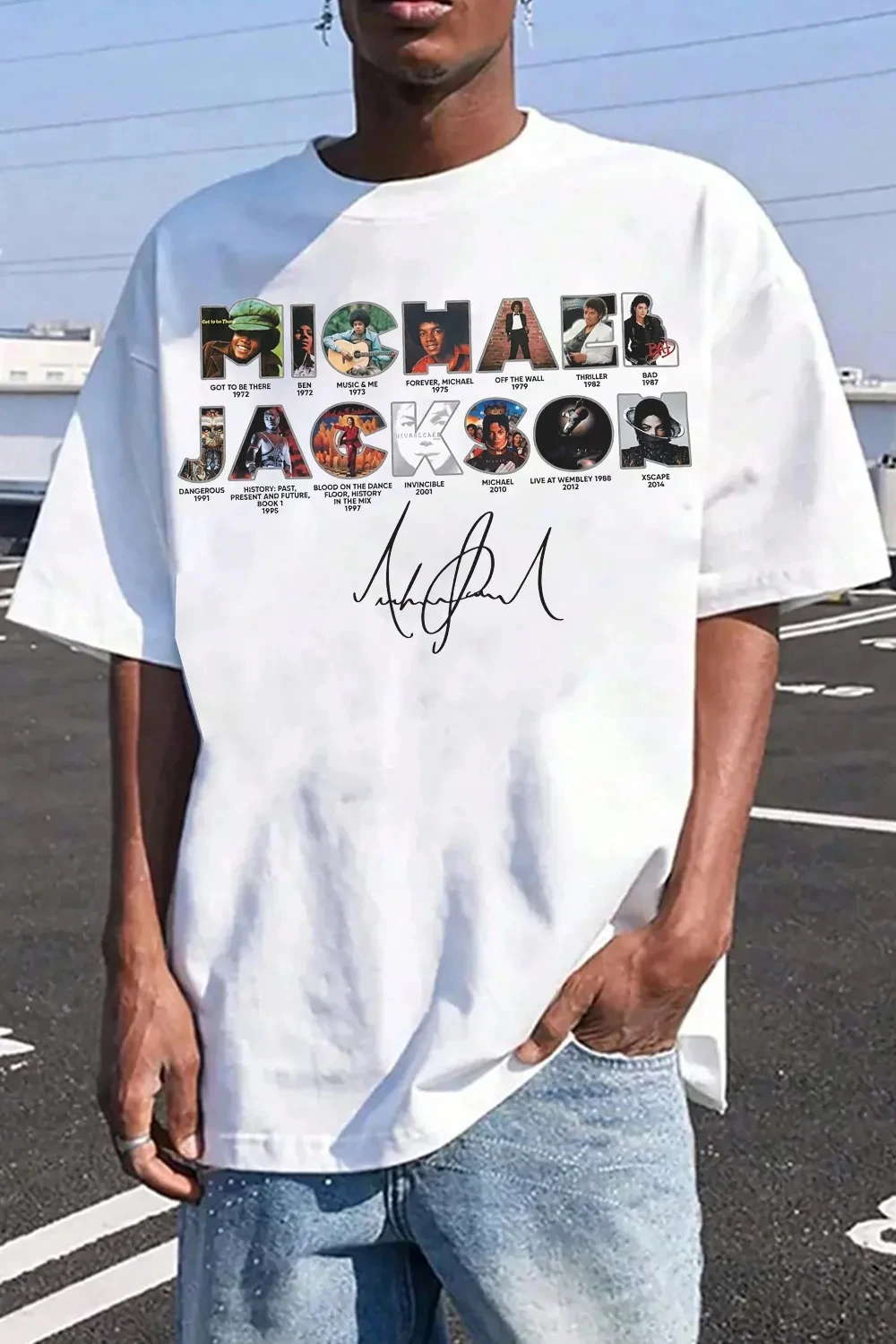 European and American Tribute To Classic Michael Jackson Michael Jackson Short-sleeved Men's and Women's Trend T-shirt