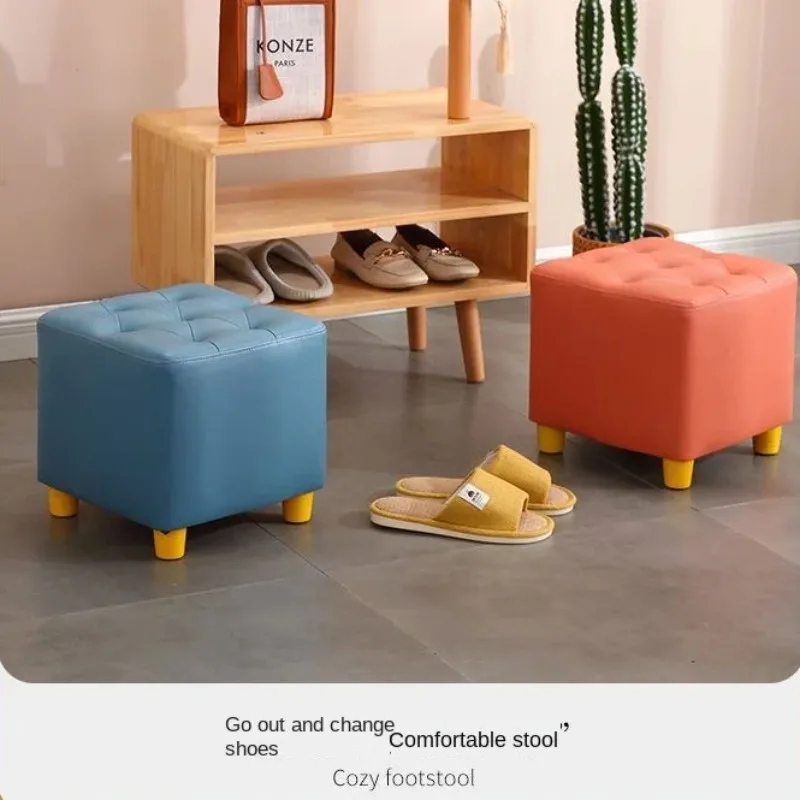 Furniture Multifunction Stool Square Soft Stool Sofa Stools Change Shoes At The Door Household Modern