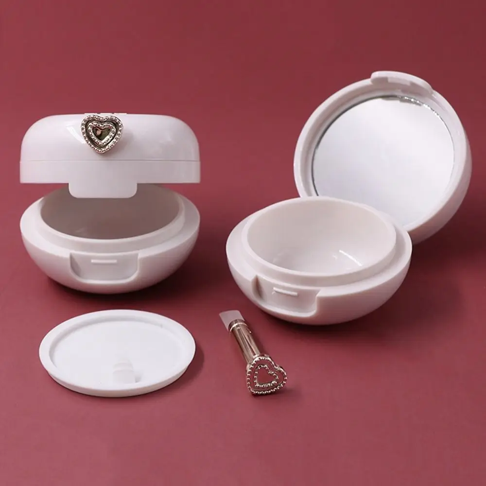 Reisaccessoires 20g lipfilmfles Witte draagbare lipfilmdoos met spiegel met borstel Lip Scrub Jar