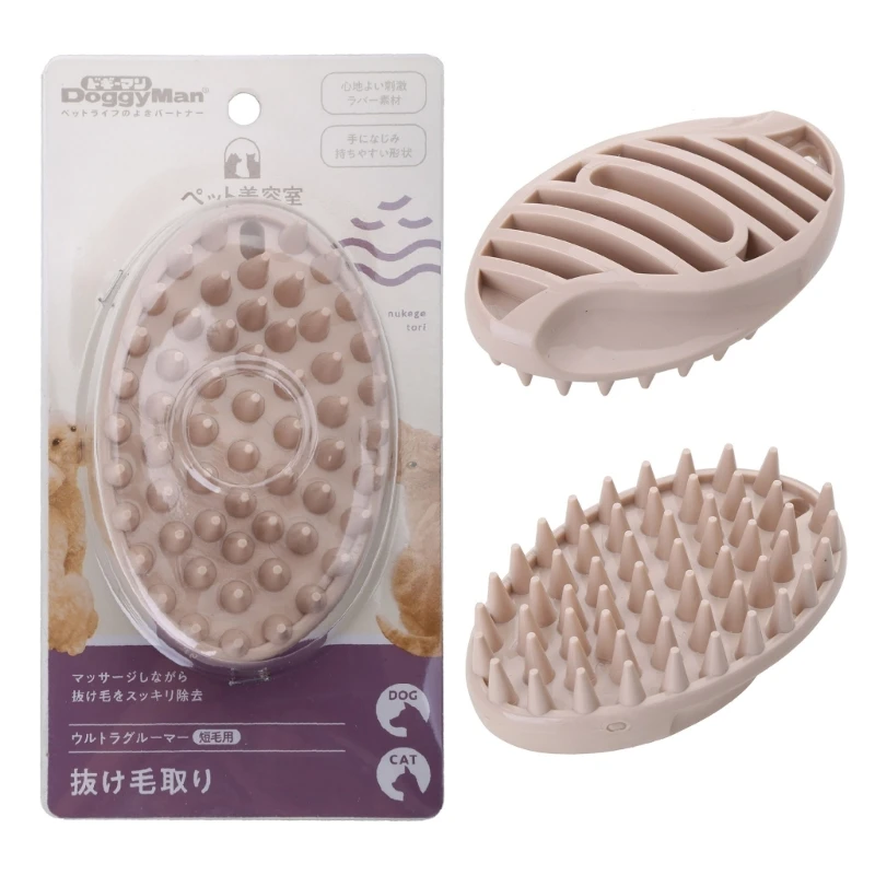 for Cat and Dog Massage Brush Easy to Clean Dog Bath Brush Soft Bristles for Shedding Bath Grooming Brush Soothing Comb