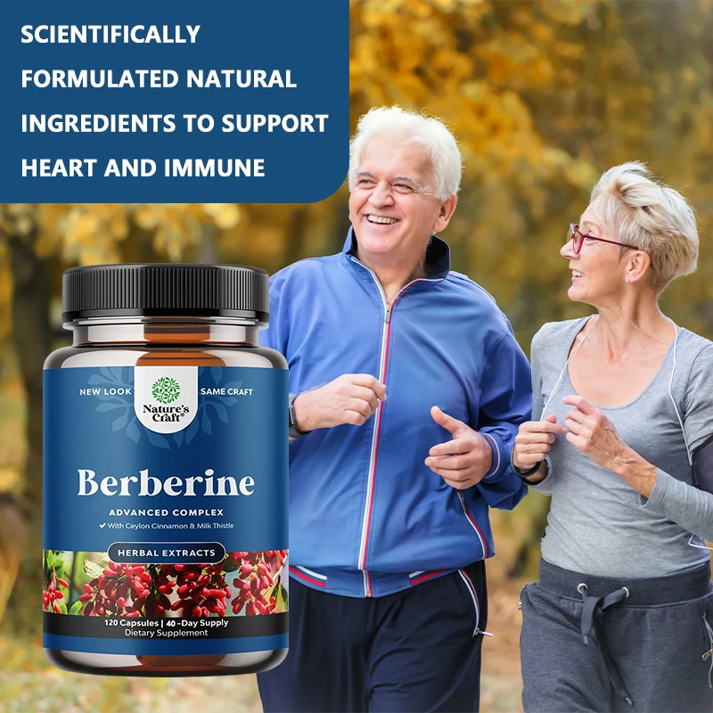 Berberine 1200 Mg with Ceylon Cinnamon and Milk Thistle, Antioxidant Supplement, Heart and Immune Support