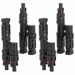 1/2pair High Quality IP67 2 to 1 T Branch Male and Female Solar PV Connectors for DIY MC2.5 4 MC6 Solar Kits System