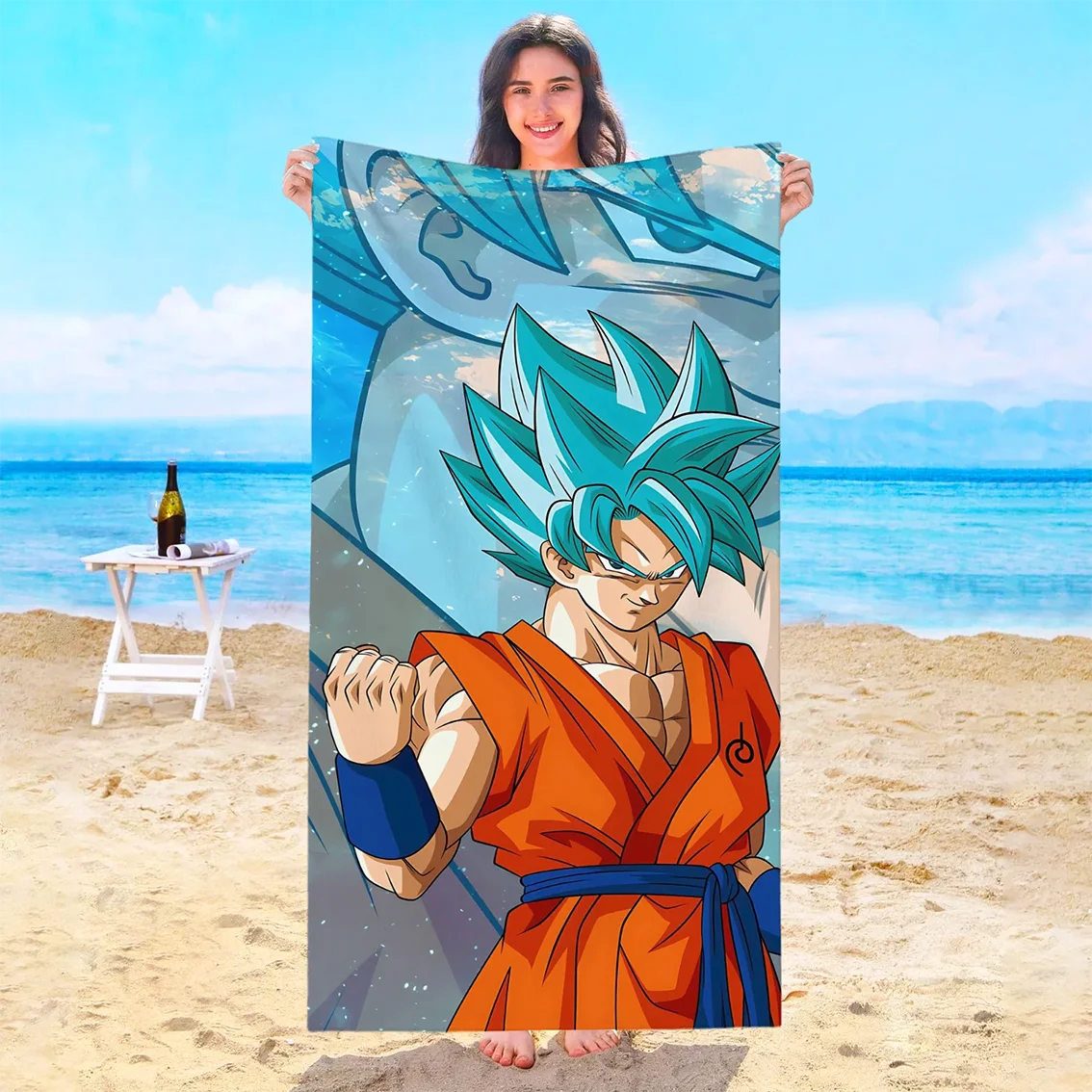 Anime d-dragon b-balls serviette de plage piscine Playa serviettes de bain articles de salle de bain bébé pour la maison voyage Sauna Spa microfibre salle de sport