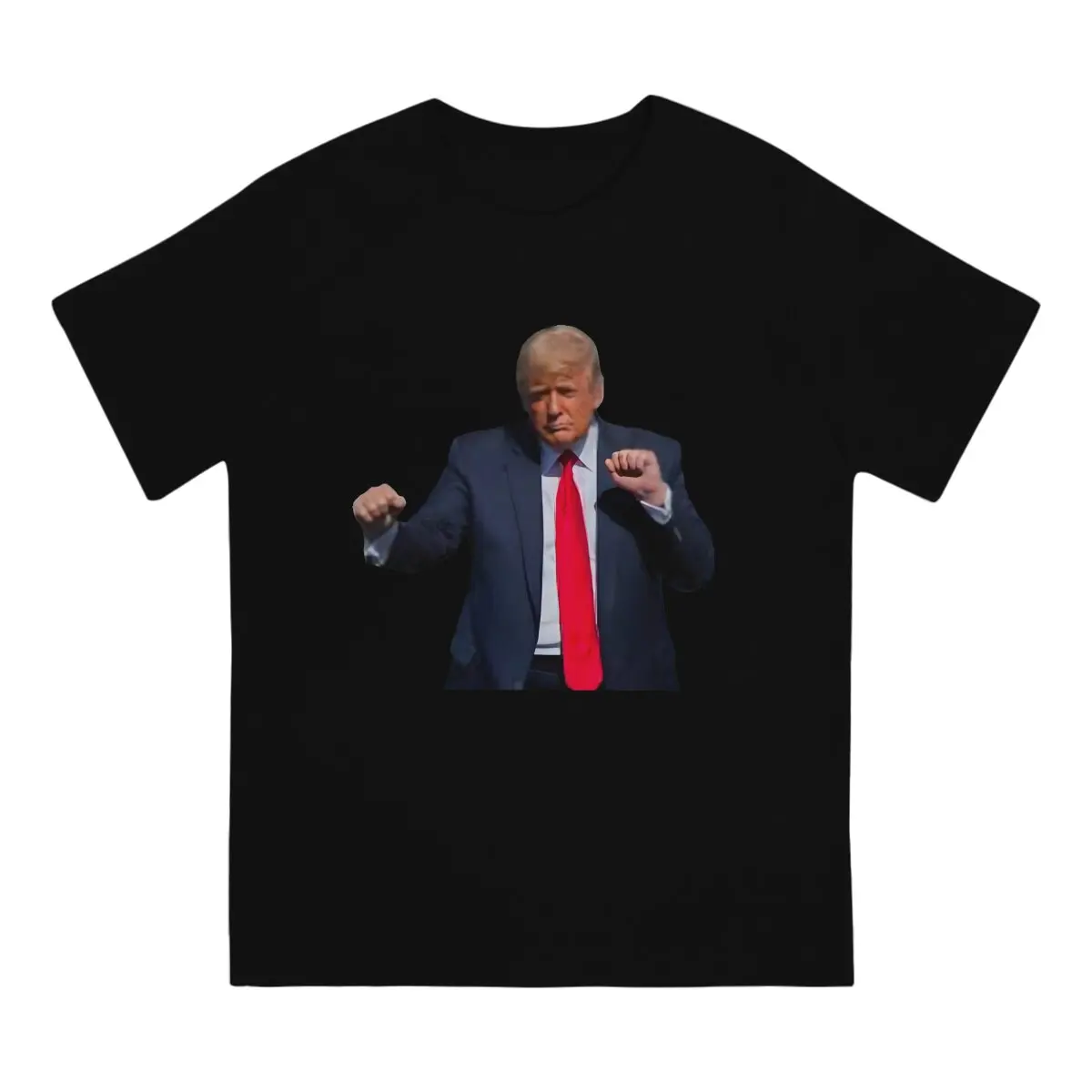 Vintage Donald Trump Dancing T-Shirt Men Crewneck Cotton T Shirt 2024 Trump Shooting Short Sleeve Tees 6XL Clothes