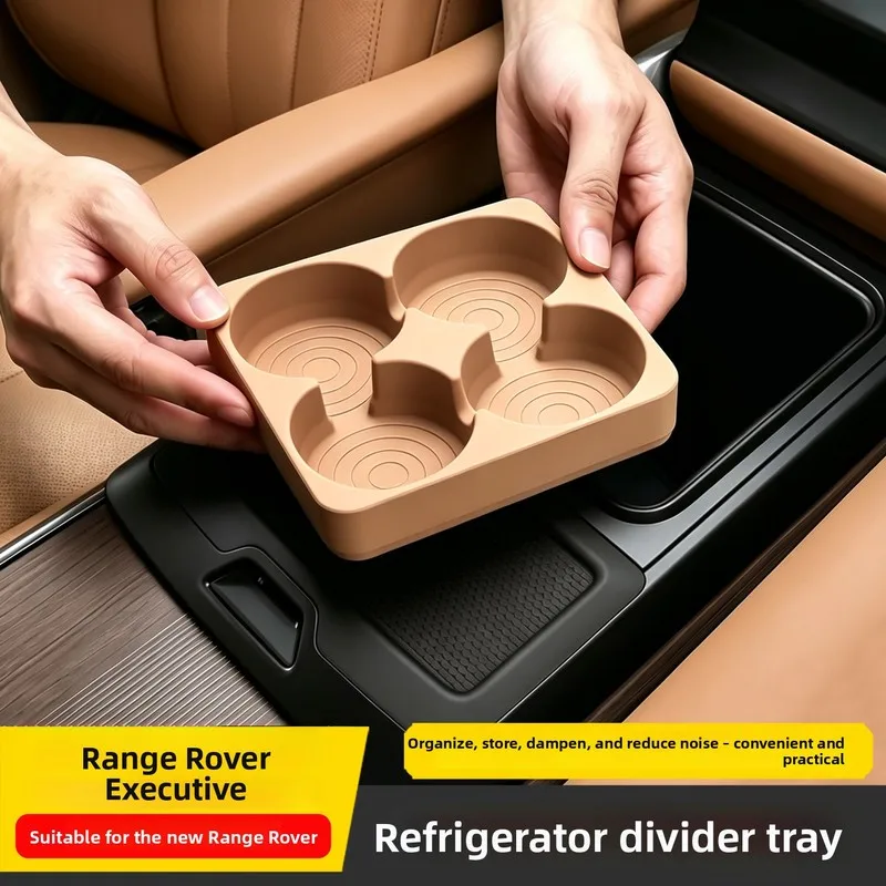for 2023-2026 Land Rover Range Rover Executive/Sport, armrest box, storage box, refrigerator pad, silicone storage box