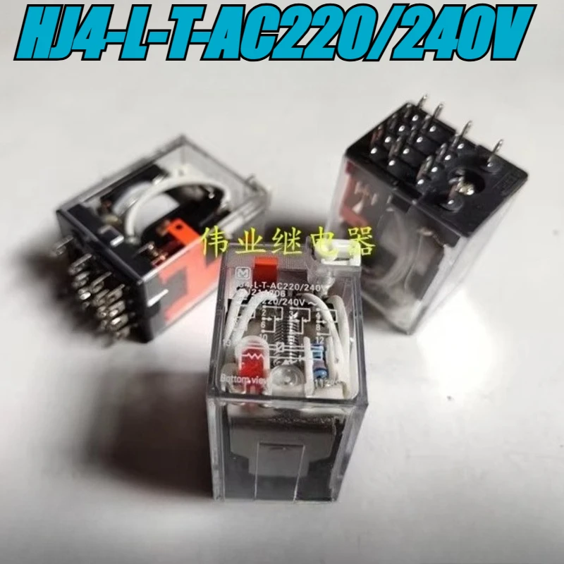 （Brand New）1pcs/lot 100% original genuine relay:HJ4-L-T-AC220/240V Intermediate relay 14pins