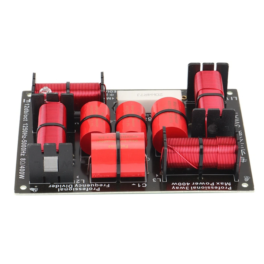 Abgn 400w divisor de crossover de 3 vias, tweeter de alta fidelidade, alto woofer, alto-falante crossover 1250h/5000hz com proteção de alto tom