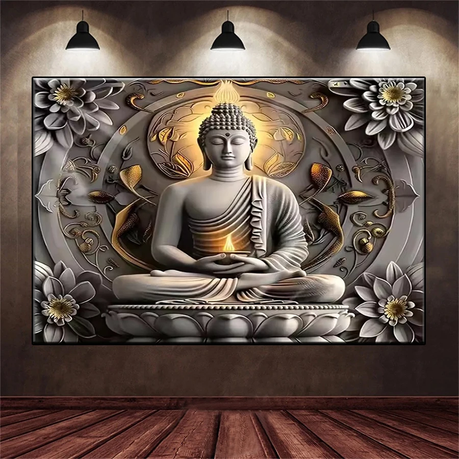 Diamond Painting Kit New Religious Buddha statues Diamond Cross Stitch Embroidery Mosaic Painting Adult Home Decor