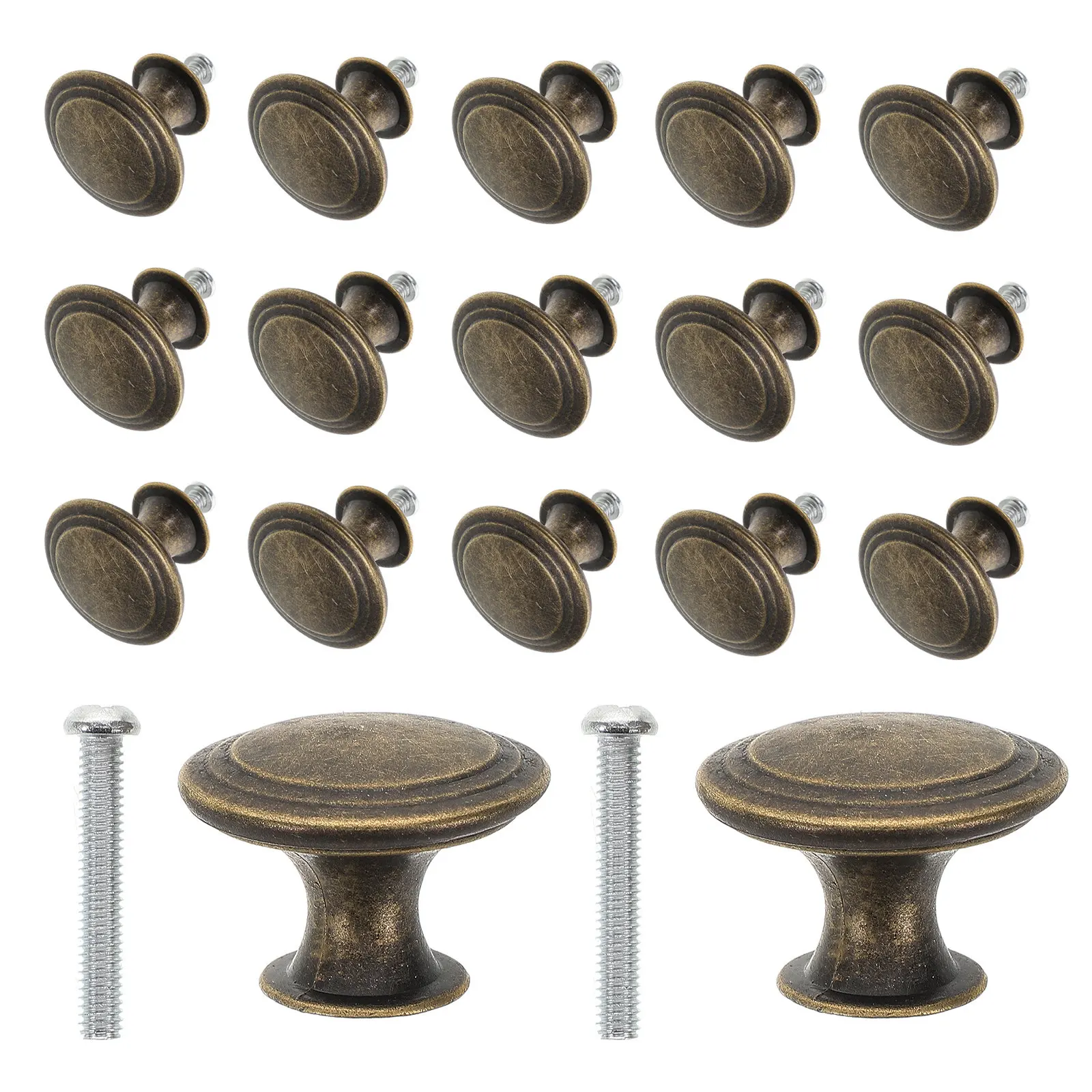 24Pcs Decorative Chinese Style Cabinet Pulls Zinc Alloy Vintage Bronze for Shoe Cabinet Cupboard Dresser Wardrobe Drawer Kitchen