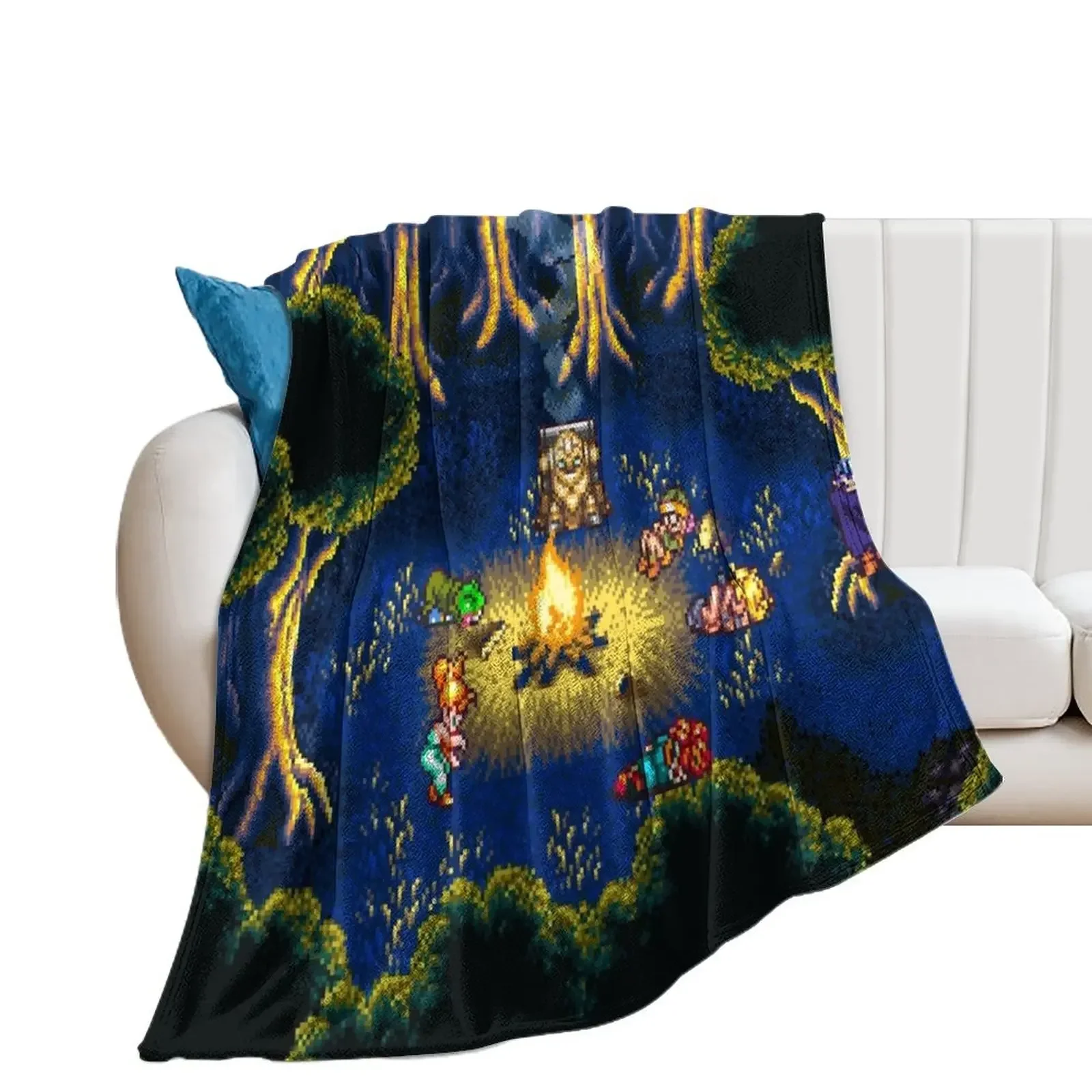 

Chrono Trigger Campfire Throw Blanket warm winter Decoratives For Baby Decorative Beds Blankets