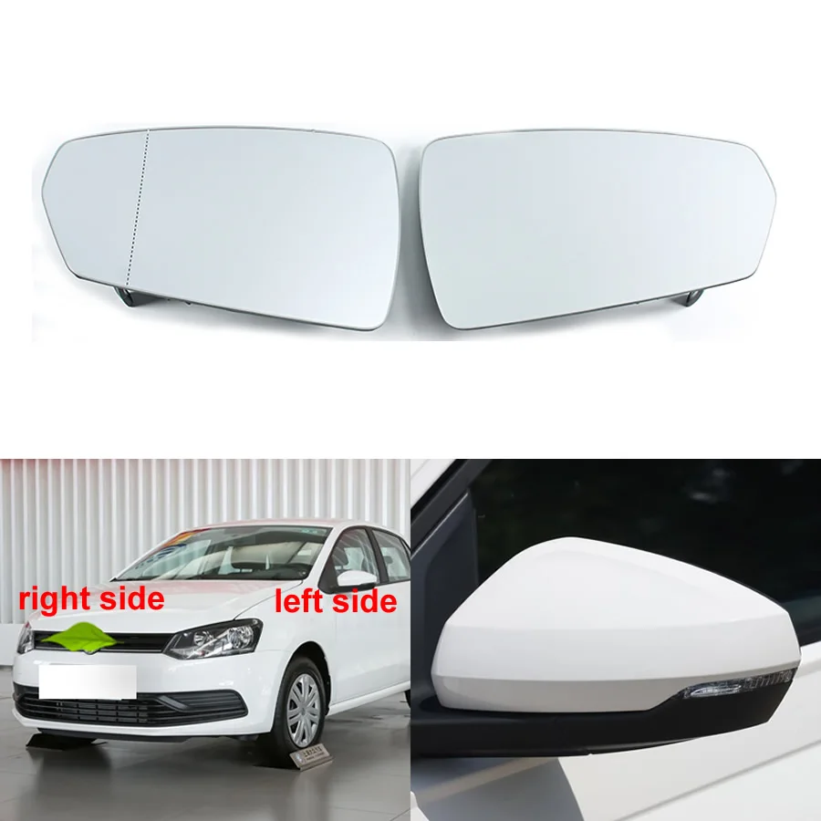 

For Volkswagen VW Polo 2019 2020 2021 2022 Car Accessories Side Rearview Mirror Lenses Reflective Glass Lens with Heating 1PCS
