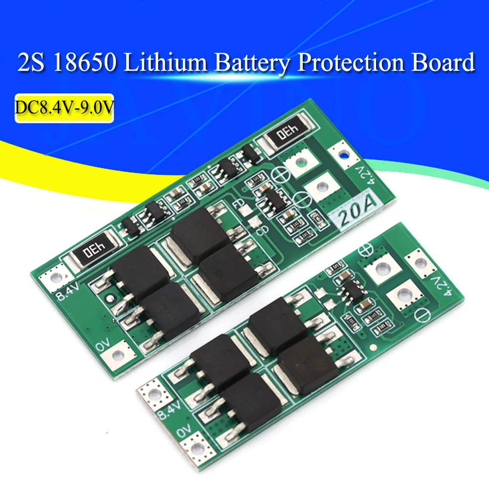 2S 20A 7.4V 8.4V 18650 Lithium Battery Protection Board/BMS Board Standard/Balance For DIY