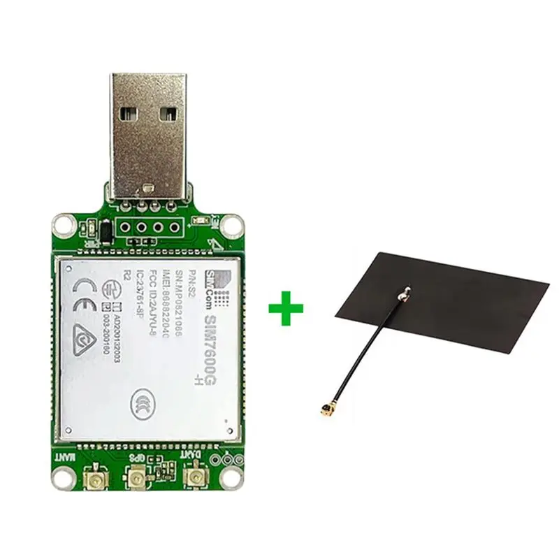 HRBAJ-Simcom SIM7600G-H LTE CAT4 USB Dongle Core Board+FPC Supports GNSS Development Core Board