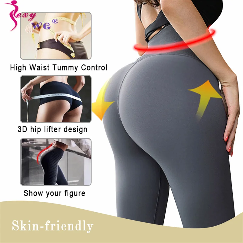 SEXYWG Hot Thermo Hooks High Waist Leggings Fitness Women Sports Butt Lifter Pants Keep Warm Thigh Trimmer Sexy Workout Leggings