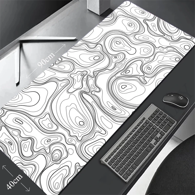 XL XXL Textured Large Mouse Pad Gaming Computer Desk Mat Carpet White High Definition Anti-Slip Fine Seams Suitable for Office