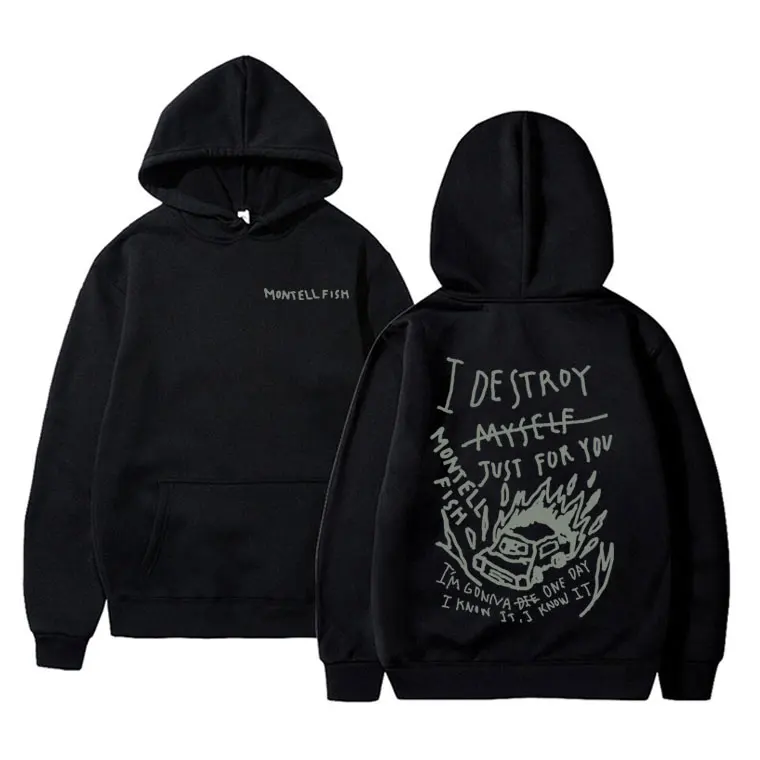 

Singer Montell Fish Jamie I Destroy Myself Just for You Graphic Hoodie Male Vintage Casual Sweatshirt Men Women Fashion Hoodies