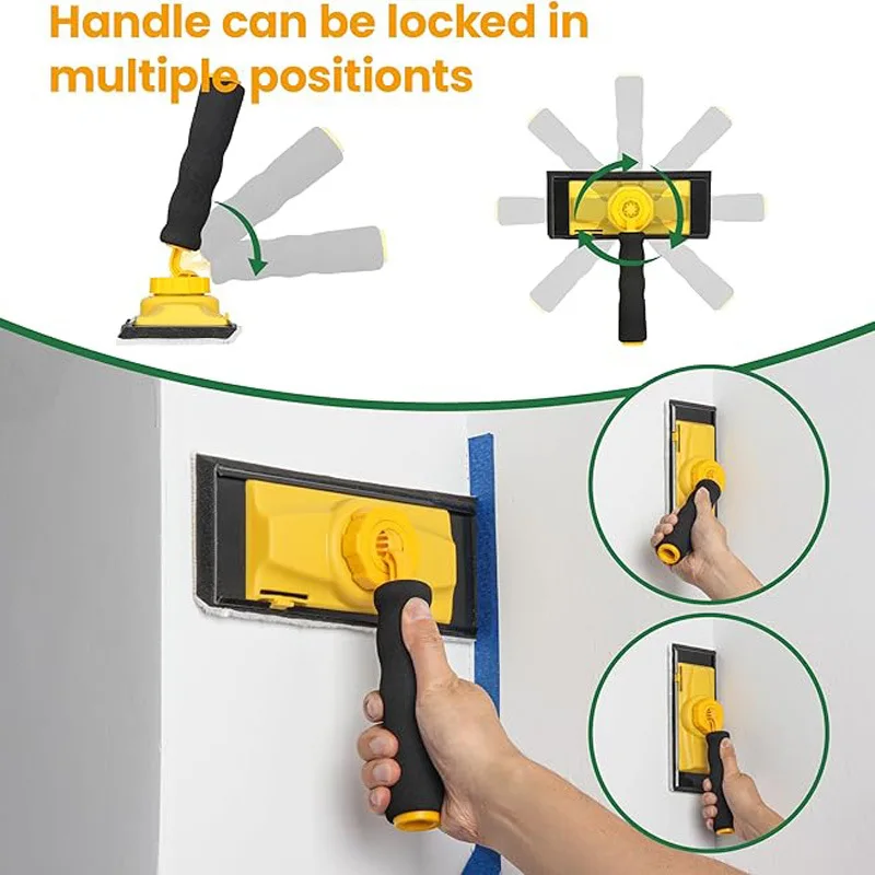 

Кисть для покраски с вращающейся на 360 градусов ручкой и удлинительной ручкой с резьбой для стен, со встроенными резьбовыми соединениями, нейлоновая щетина, инструмент для окраски краев