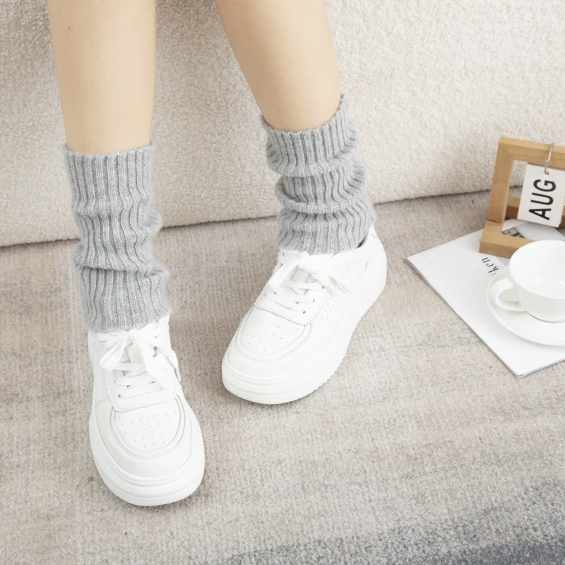 Protège-jambes moulés de première ligne pour femmes, protège-chevilles tricotés en pur cachemire, accessoires de mode chauds et confortables pour l'automne et l'hiver