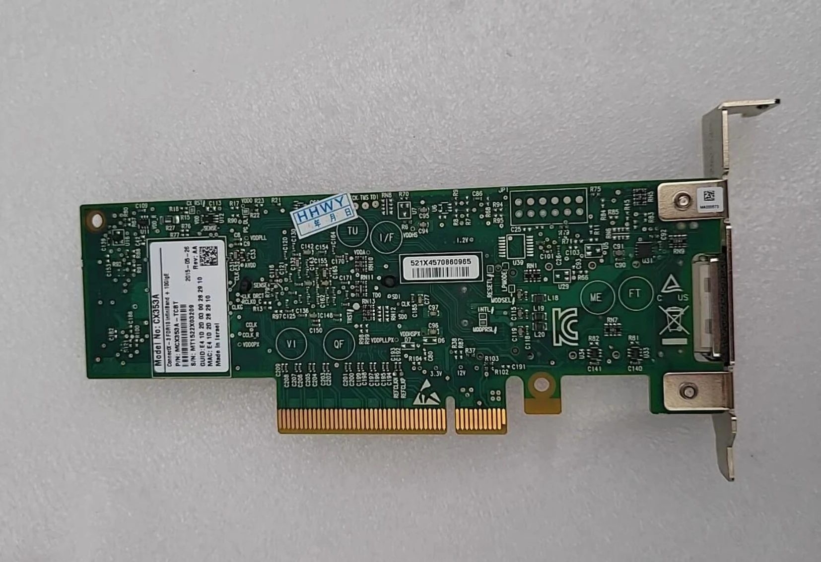 MCX353A-QCBT MELLANOX CONNECTX-3 VPI 1-P 40GB INFINIBAND QDR/QSFP+ PCIE ADAPTER