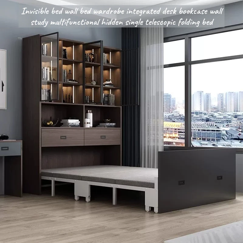

Luxury Double Adults Murphy Bed Single Folding Japan Modern Nordic Wall Bed Frame Cheap Invisible Italian Full Set Furniture