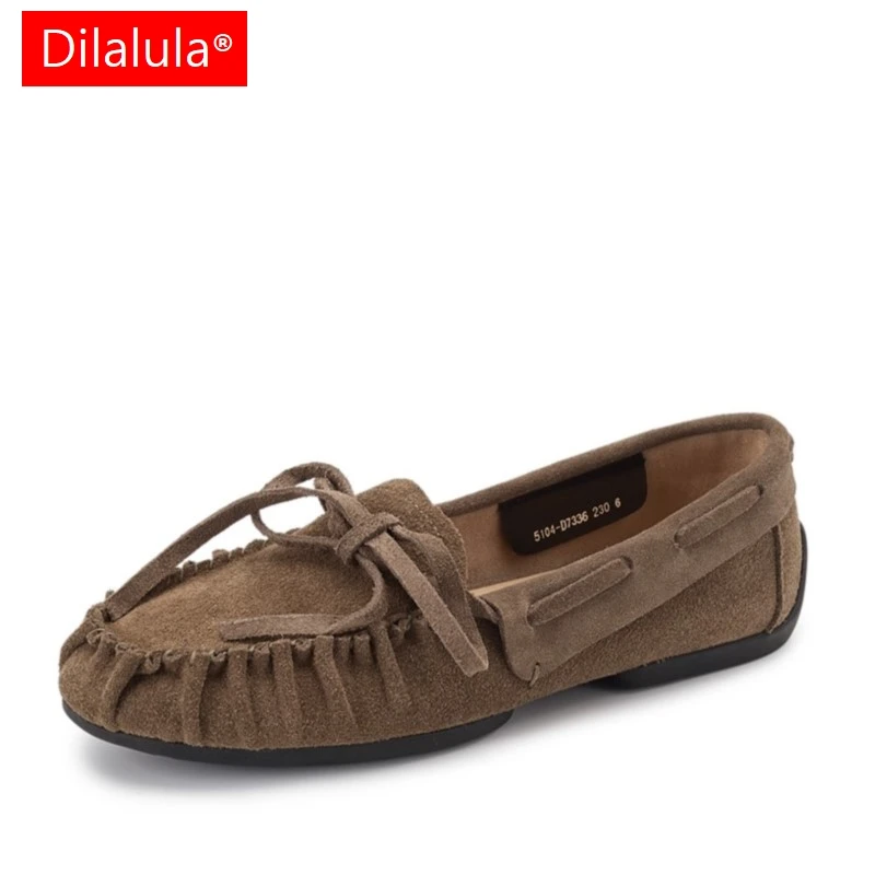 

Dilalula 2026, плиссированные повседневные топсайдеры из натуральной кожи, женские лоферы на плоской подошве со шнуровкой, женские туфли-лодочки для отдыха, осенние прогулочные туфли