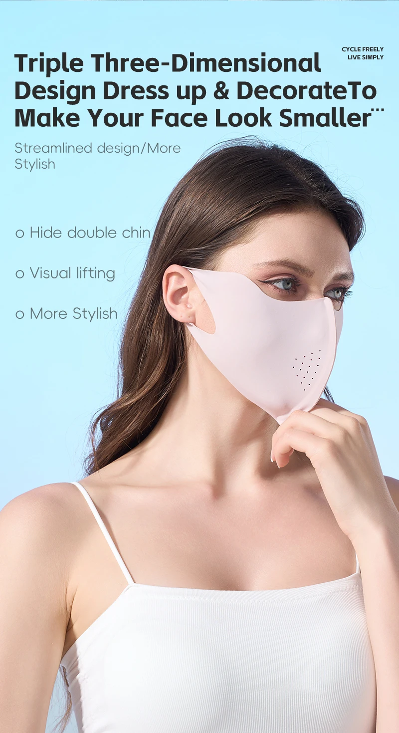 WEST BIKING UPF50+ Eisseide Fahrrad-Gesichtsmaske 3D Nahtlose Atmungsaktive Sonnenschutzmaske für Outdoor-Sportarten – Detail 5