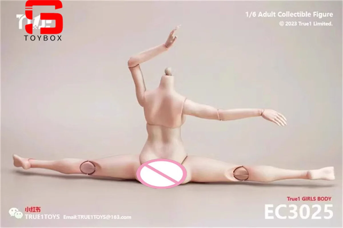True1Toys EC3025 EC3026 1/6 Femmina Pesca Glutei Corpo Comune 12 ''Soldato Luce Bianca Grano Action Figure Metà Grande Busto Corpo