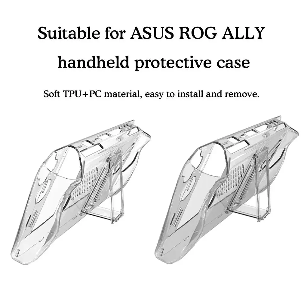 Funda protectora para consola de juegos portátil ASUS ROG Ally, carcasa transparente de TPU suave, a prueba de caídas