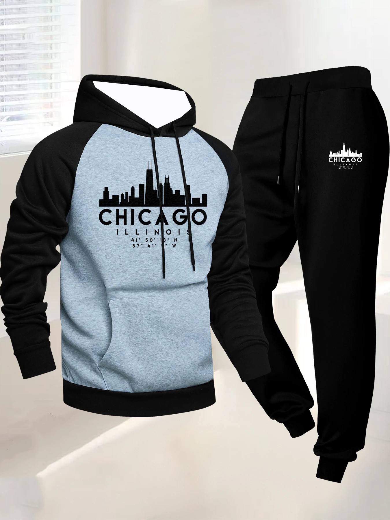 

2025-26 Autumn/Winter New Y2K Sports Set Letter 3D Printed Men's Fashion Super Large Comfortable Daily Work Two Piece Set