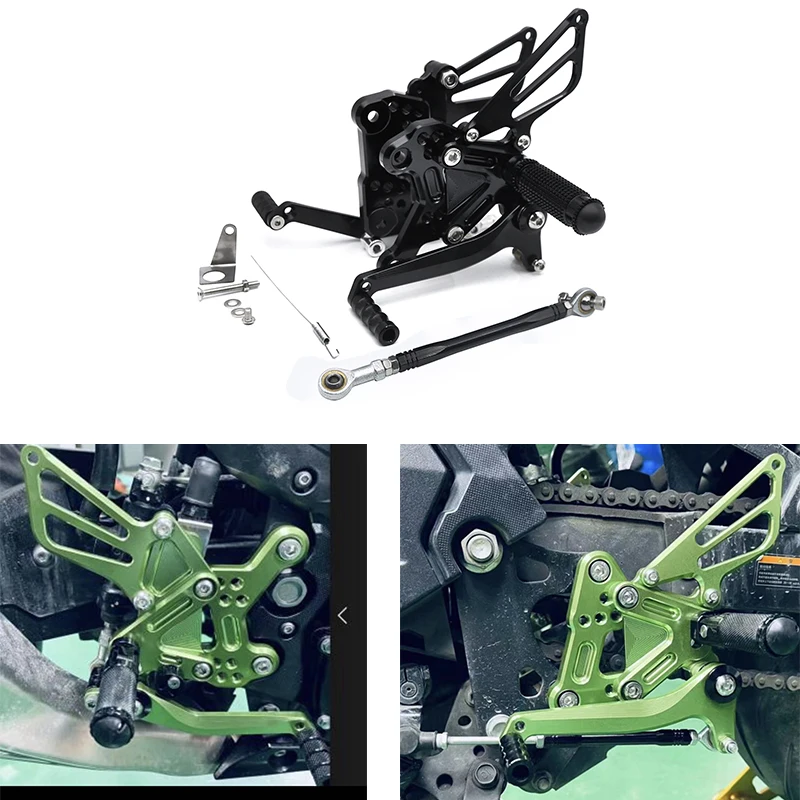 

For KAWASAKI NINJA400 2018 2019 2020 2021 Z400 Motorcycle Adjustable Rear Set Rearsets Footrest Foot Pegs