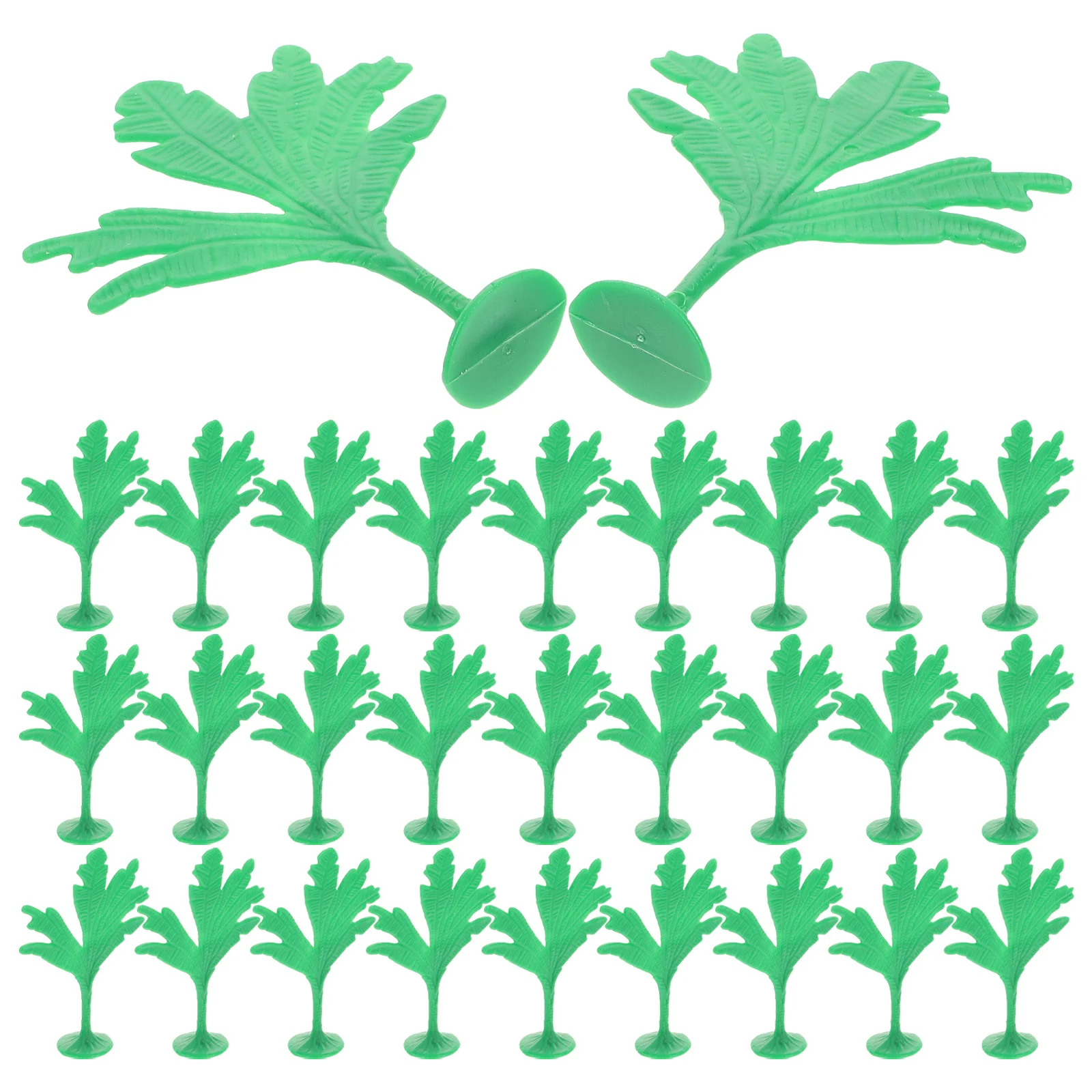 

50Pcs Micro Landscape Tree Set Realistic Artificial Banana Trees for DIY Sand Table 7Cm Miniature Craft Architecture Decor