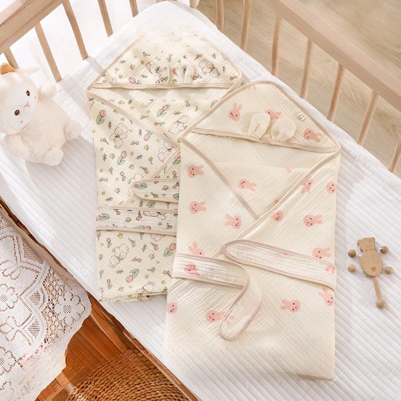 Spring Autumn Newborn Baby Blanket for Delivery Room Cute Cartoon Soft Floral Blanket Baby Supplies Warm Cozy Nursery Blanket