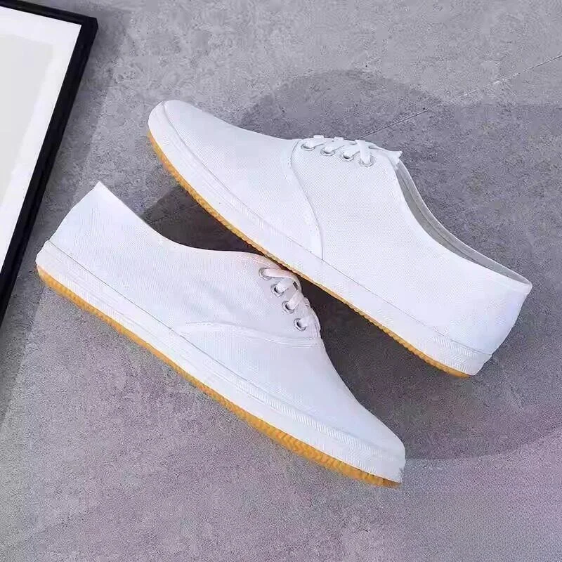 

Retro Style Women's White Shoes Beijing Old Style Low Top Canvas Shoes Breathable Comfortable Casual Shoes for Summer