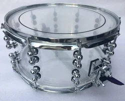 Wholesale price 14*6.5 inch /14* 5.5 inch transparent acrylic snare drum accept customize size popular drum set