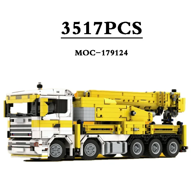 MOC-179124 Truck 164L Heavy Duty Crane Truck Racing Model 3517PCS Compatible Building Blocks Kids Christmas Gift Birthday Gift