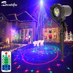 Outdoor Kerst Laser Projector Nieuwe Jaar Straatverlichting Voor Gazon Yard Tuin Decoratie Outdoor Land Huis Vakantie Licht