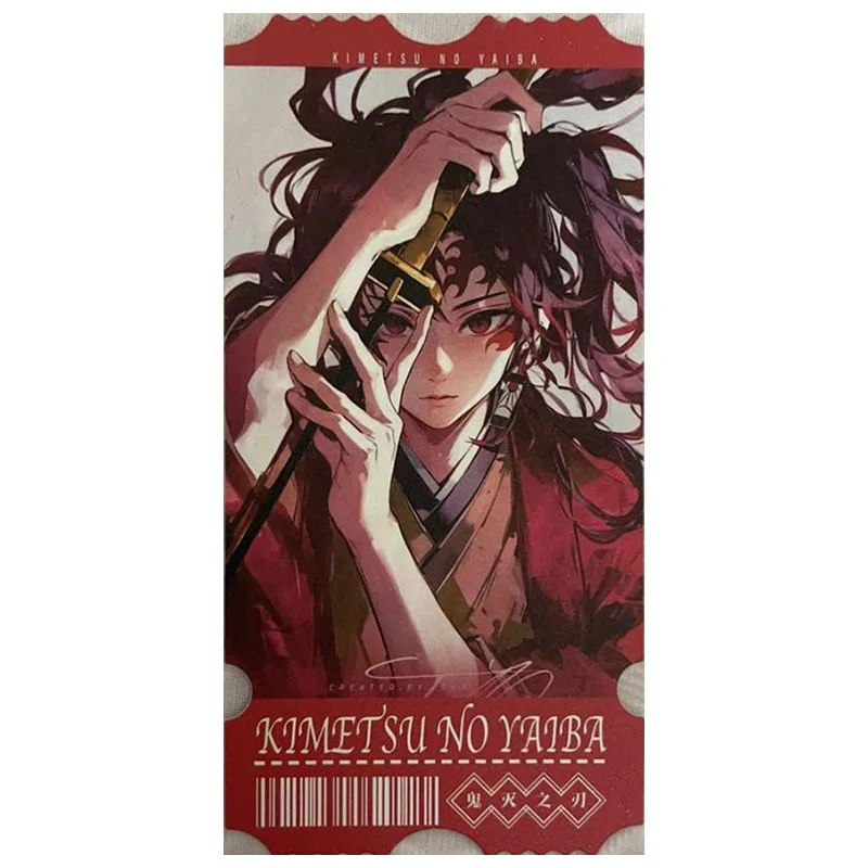 Anime Demon Slayer Rare Ticket Stub Game Collectible Card Nezuko Kochou Shinobu Muichirou Inosuke Toys for boys Birthday Present