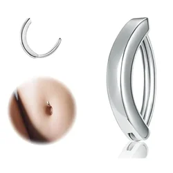 Persoonlijkheid Zilver Kleur Rvs Navel Piercing voor Vrouwen Mannen Klassieke Anti-allergie Navelpiercing Sieraden