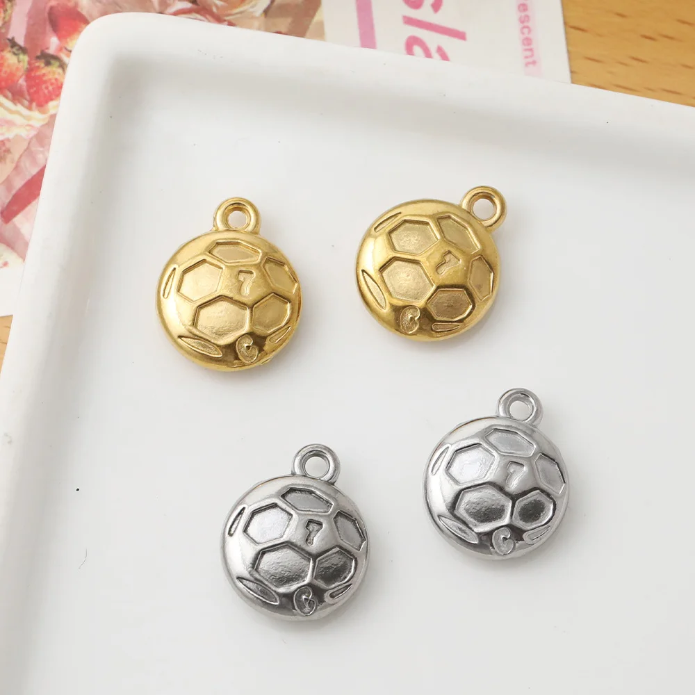

Cordial Design 50Pcs 14*17MM Stainless Steel Pendant/Hand Made/Jewelry Accessories/Soccer Shape/DIY Charms For Bracelets #195268
