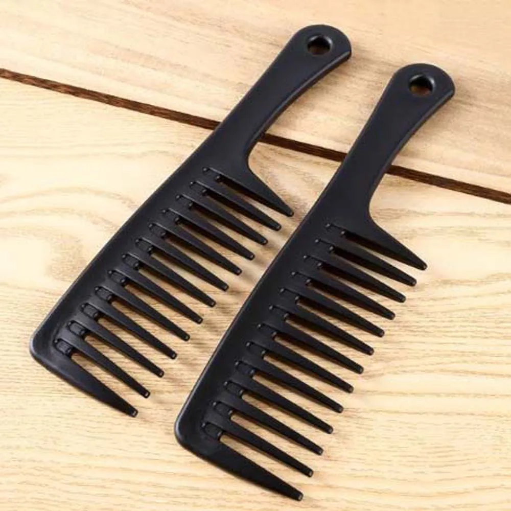 Portable Hair Styling Tool Wide Tooth Comb Hair Accessories Heat Resistant Wide Curly Hair Brush Plastics Salon Dyeing Unisex