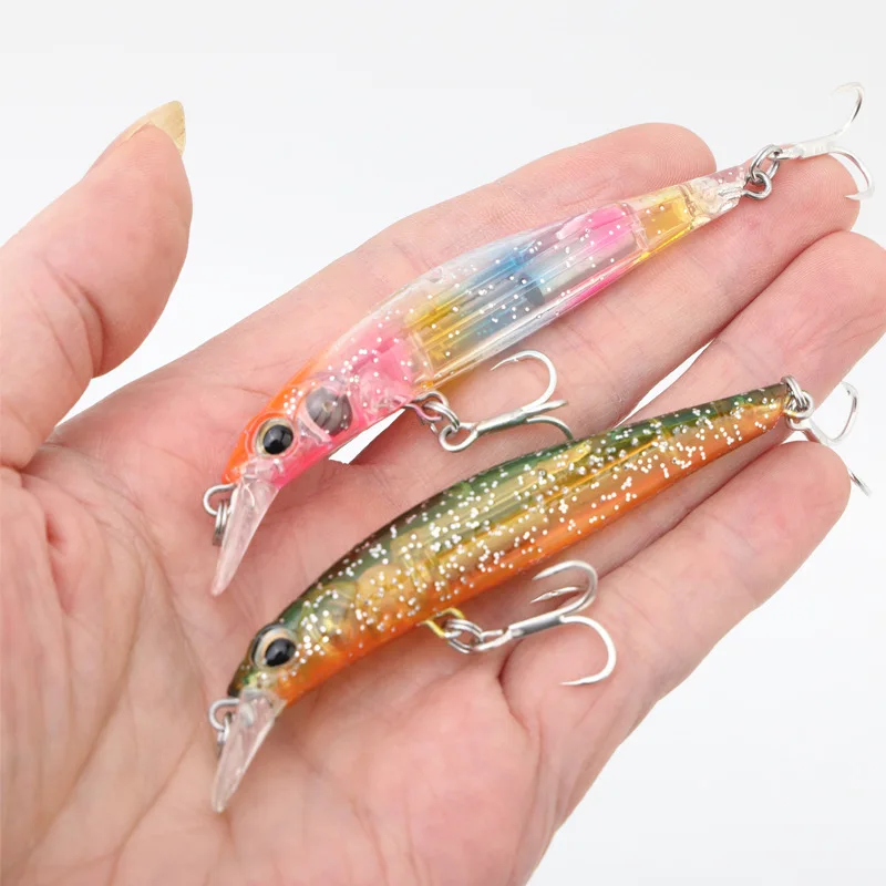 

80mm/9.1g Submerged Mino Micro Material Road Sub baitArtificial Plastic Hard Bait High QualityBass Pike Minnows Fishing Tackle