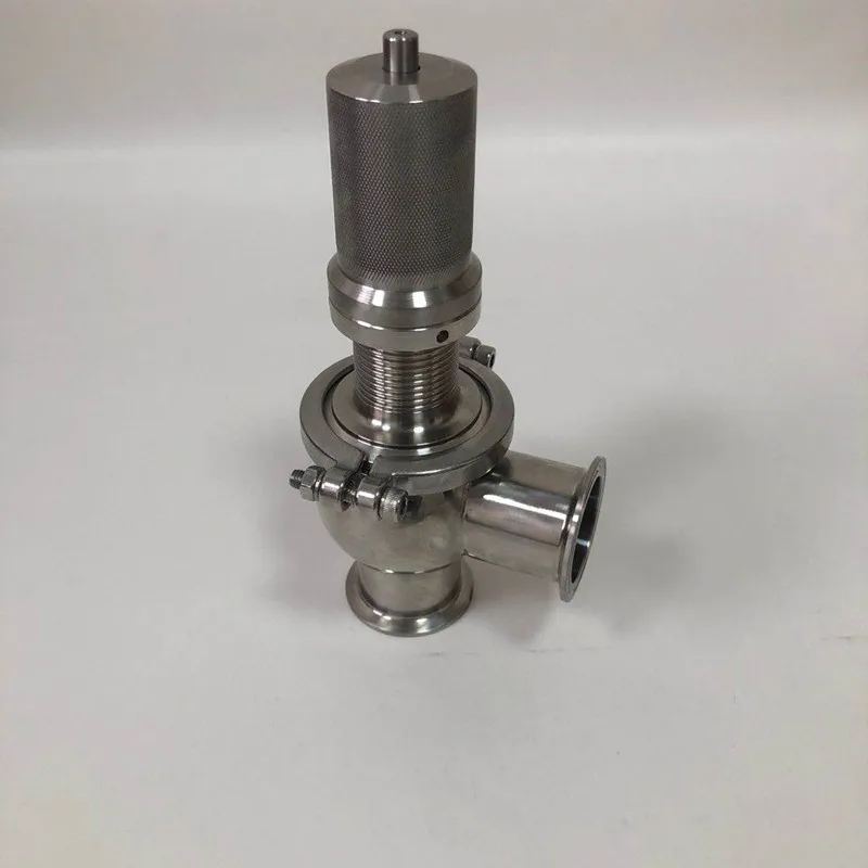 tir klem veiligheidsklep overdrukventiel overstroomventiel sanitair food grade TC verstelbare drukveer overdrukontlasting