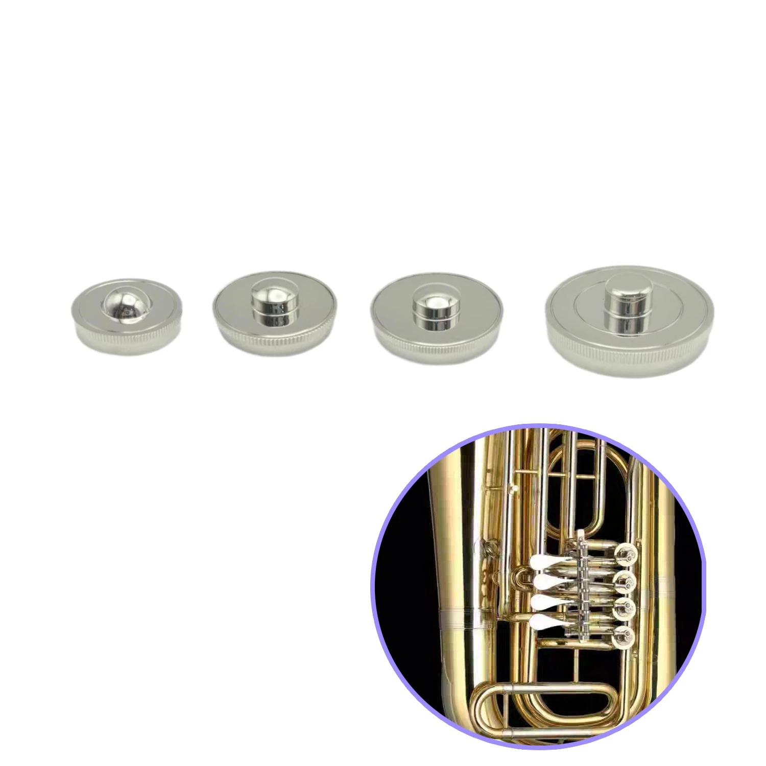 

Baritone, Alto Horn, Euphonium, Cylinder Head, Metal, Silver, Musical Instrument Accessories