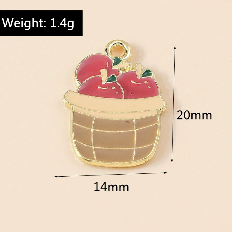 Leslie 10 Stück niedliche Herbst-Anhänger zum Erntedankfest, Ahornblatt, Pilz, Apfel, Kürbis, Anhänger für Armbänder, Halsketten, Schmuckherstellung – Detail 10