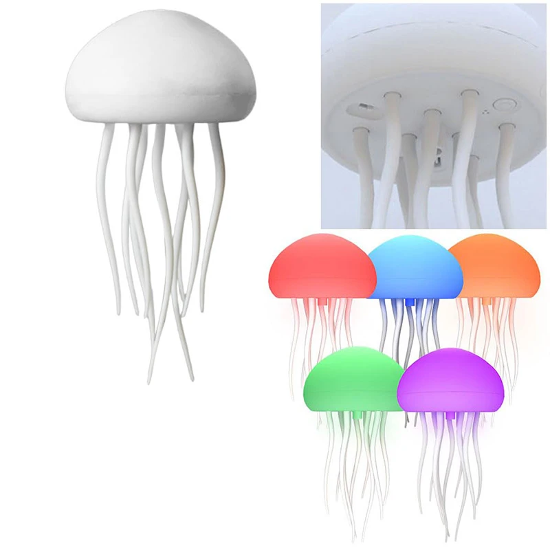 Small Jellyfish Lamp Voice Controlled Jellyfish Lamp Dynamic Touch Foot Movement Full-color Gradient Suspended Ambient Light