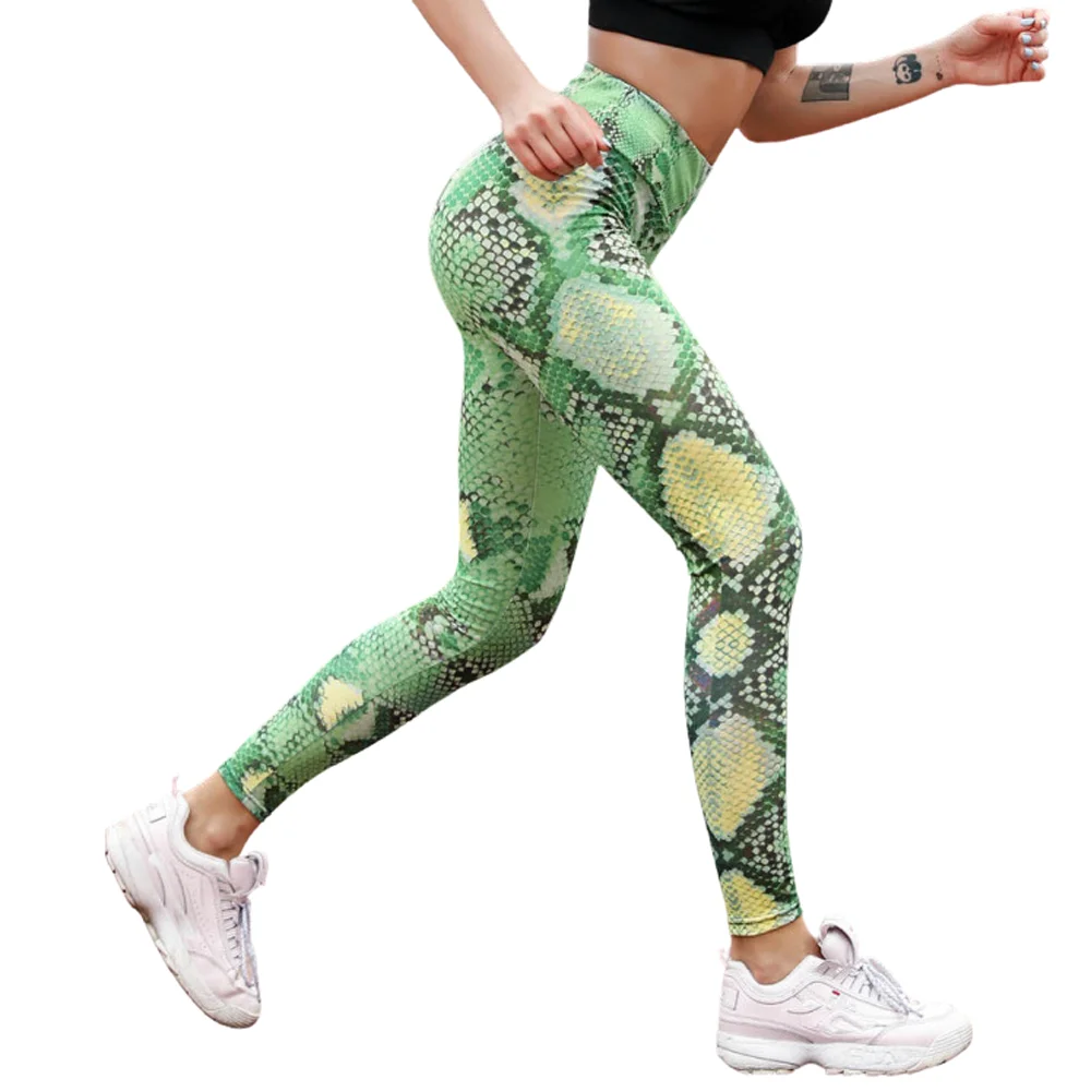 Sexy Slim Leggins for Womens Stretch Trouser Snakeskin pattern Leggings Deportes Pants Stretch Fitness Gym Legging