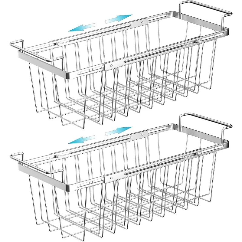 Freezer Baskets for Chest Freezer, Capacity Expandable Deep Freezer Organizer Bins Adjustable From 16.5