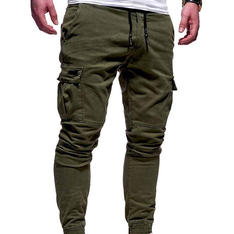 Calça de lápis masculina com cordão, cintura elástica, bolsos, movimento, confortável, combina com tudo, nova moda, primavera e outono, 2023