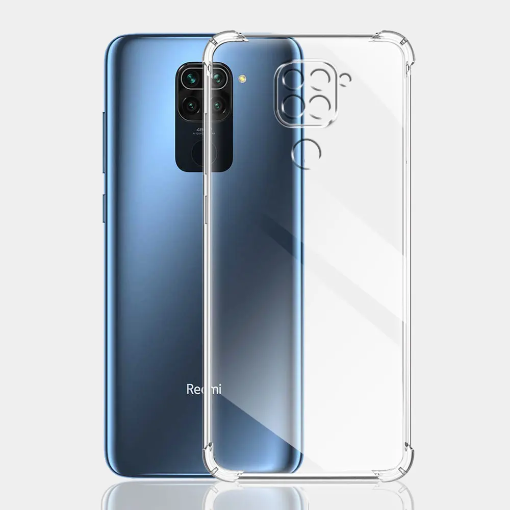 Shockproof Case For Xiaomi Redmi Note 9 Soft Silicone Transparent Case For Note 9Pro Clear Cover Note9s Note9 ProMax Funda Coque